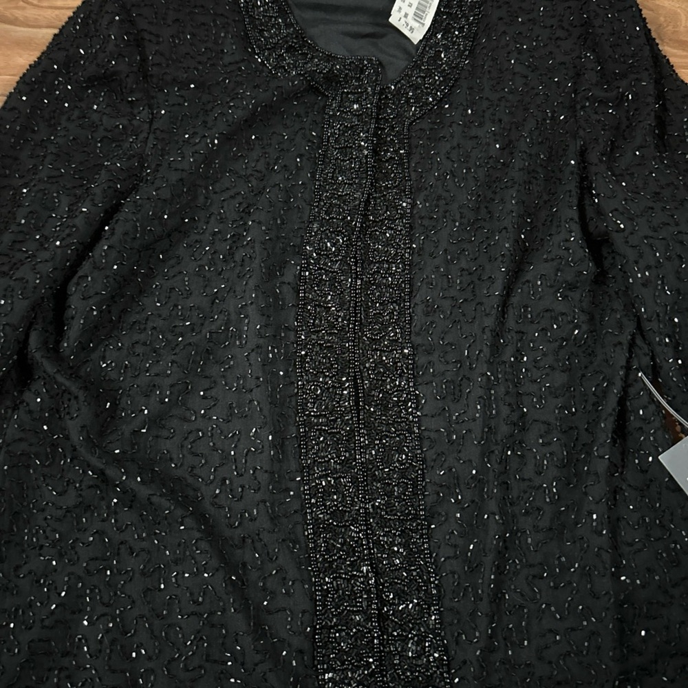 Elegant Black Beaded Jacket